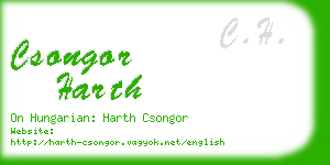 csongor harth business card